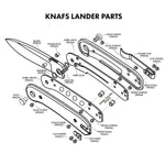Knafs LANDER 1 POCKET KNIFE REBUILD KIT - SATIN