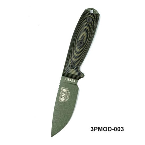 ESEE-3 3PMOD-003 (OD green blade, OD green/black G-10 3D handle, black sheath)