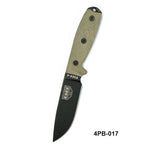 ESEE-4 4PB-017 (Black blade, green canvas micarta 3D handle, black sheath)