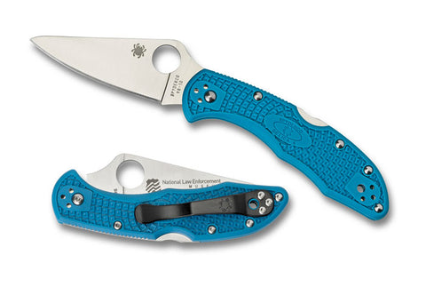 C11FPBL Spyderco Delica 4 Blue Folding Knife