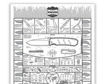 KNAFS KNIFE POSTER A MODERN GUIDE TO KNIVES 24x36”