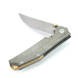GiantMouse Ace Clyde | Green Micarta with brass backspacer |