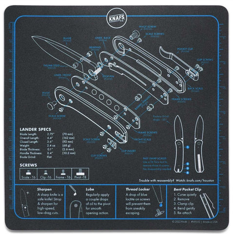 Knafs - Lander Knife Shop Mat - Mousepad