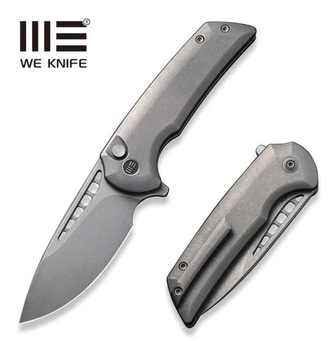 We Knife Company Ferrum Forge Mini Malice | Gray Titanium Handles -