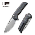 We Knife Company Ferrum Forge Mini Malice | Flamed Tiger stipe titanium handles