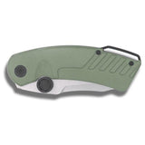 REVO KNIVES RECOIL STAINLESS STEEL OD GREEN HANDLE FOLDING KNIFE