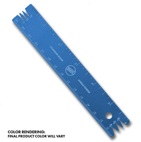 Knafs Titanium Ruler + Angle Finder | Blue |