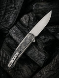 WE20043-1 WE Knives Smooth Sentinel | Ti with Marbled Carbon Fiber