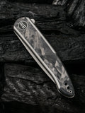 WE20043-1 WE Knives Smooth Sentinel | Ti with Marbled Carbon Fiber