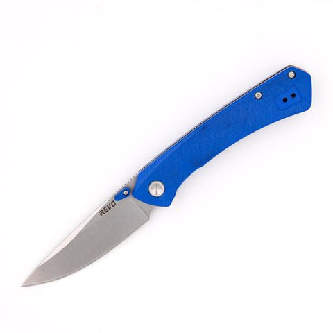 REVO KNIVES WARDEN BLUE G10 FOLDING KNIFE